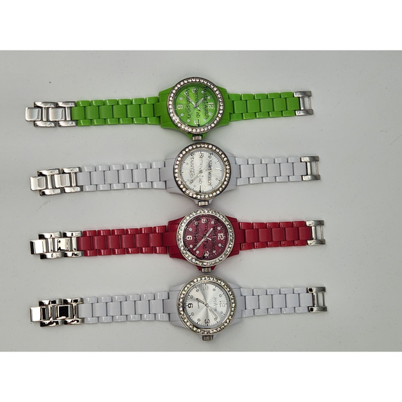 LOT OF 4 JOAN RIVERS Crystal Bezel Classic Collection Watches W/box NOS - Picture 1 of 4